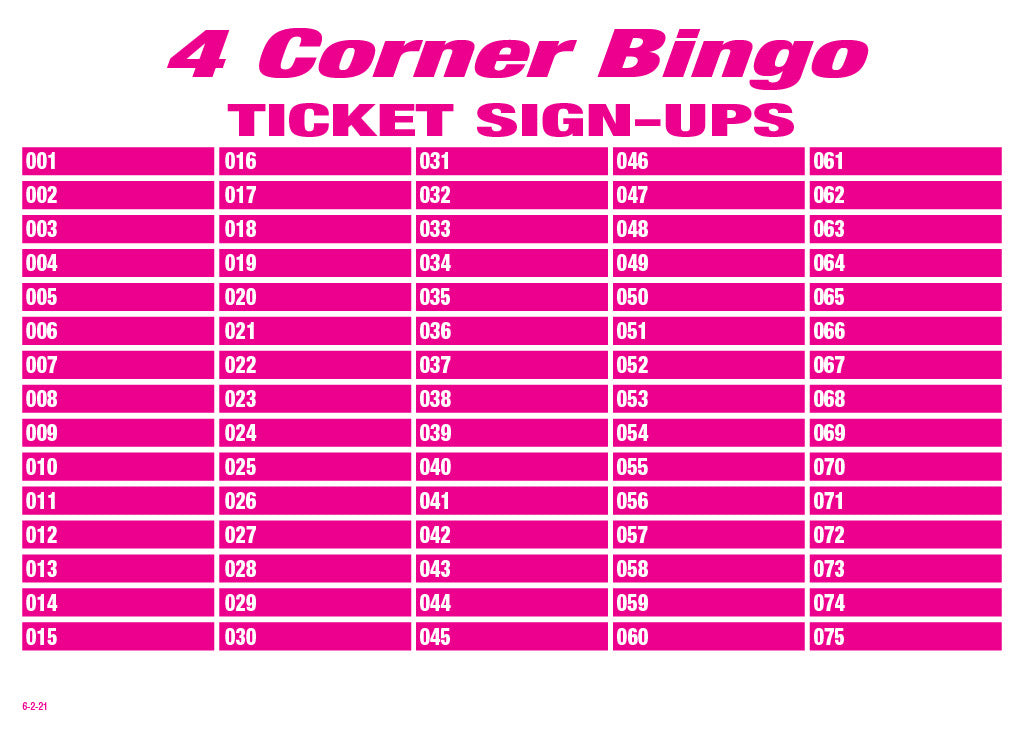 4 Corner Bingo