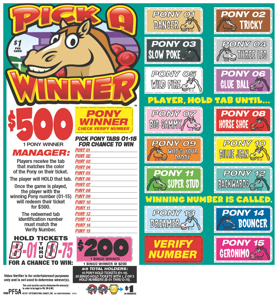 Pick A Winner $500 / $200