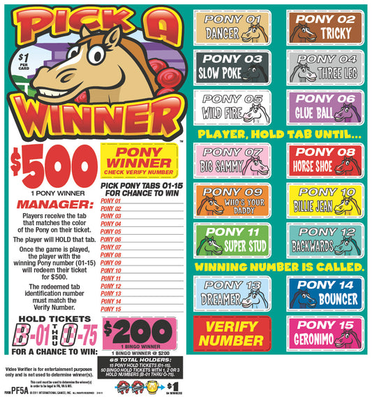 Pick A Winner $500 / $200